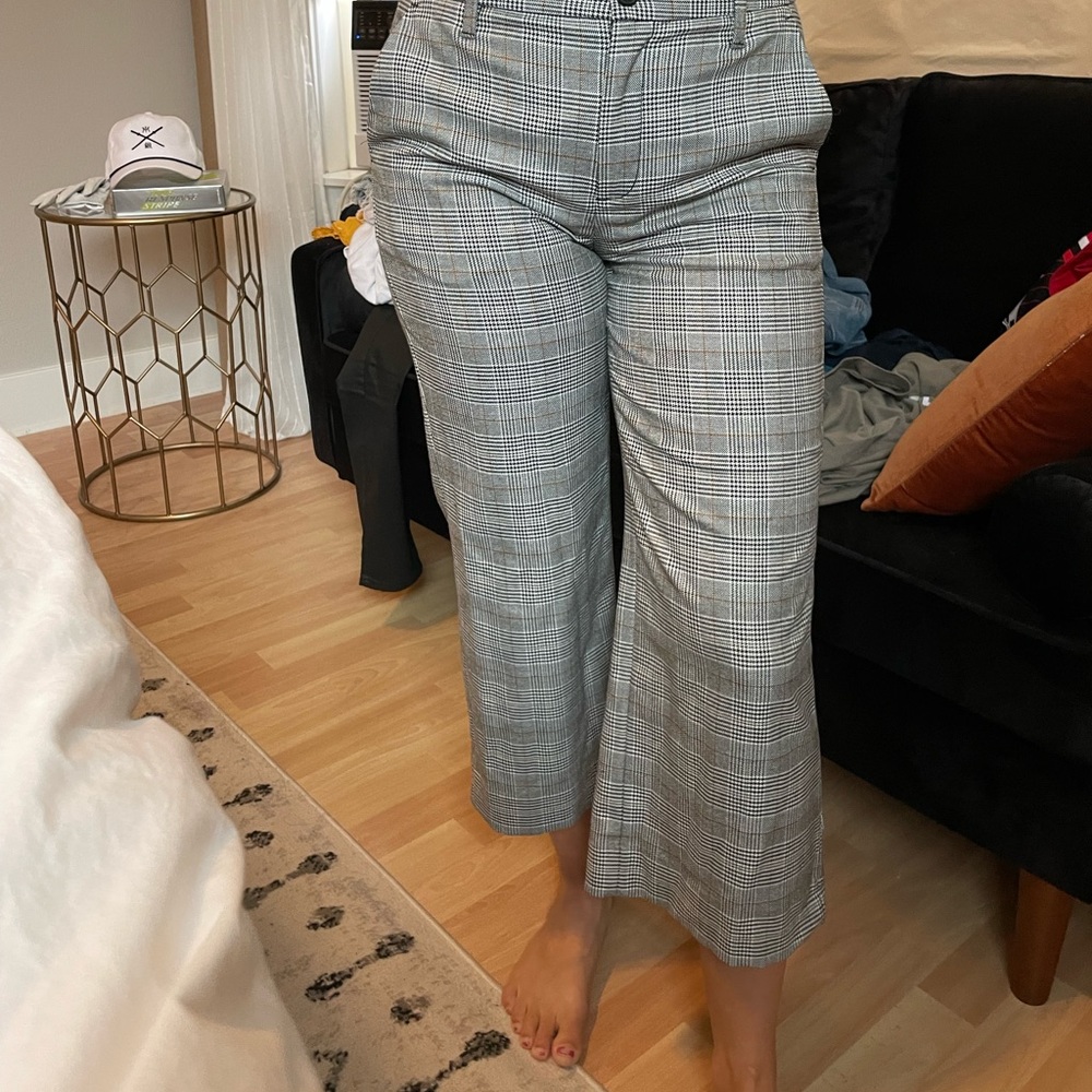 Banana republic cropped plaid slacks
